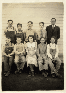 The picture is of my Uncle Darrell and his first class in 1932.